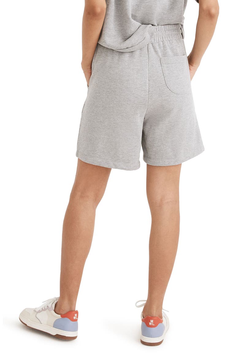 Drawstring Long Sweat Shorts, Alternate, color, HEATHER GREY