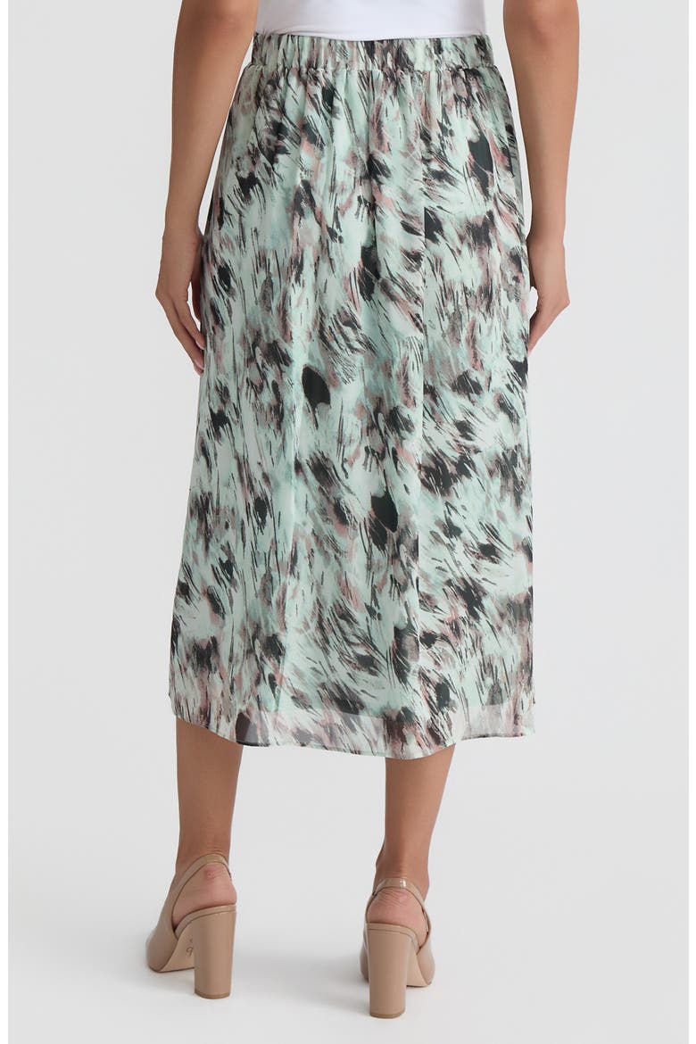 Abstract Print Pull-On Midi Skirt, Alternate, color, SEA GLASS MULTI