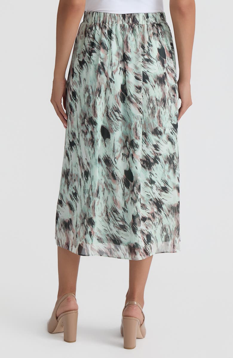 KASPER Abstract Print Pull-On Midi Skirt, Alternate, color, 