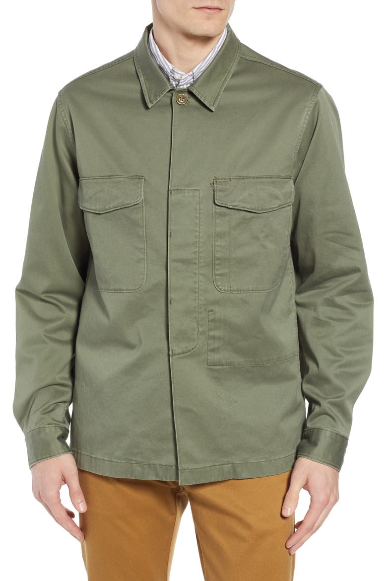 Regular Fit Military Shirt Jacket, Alternate, color, SURPLUS OLIVE
