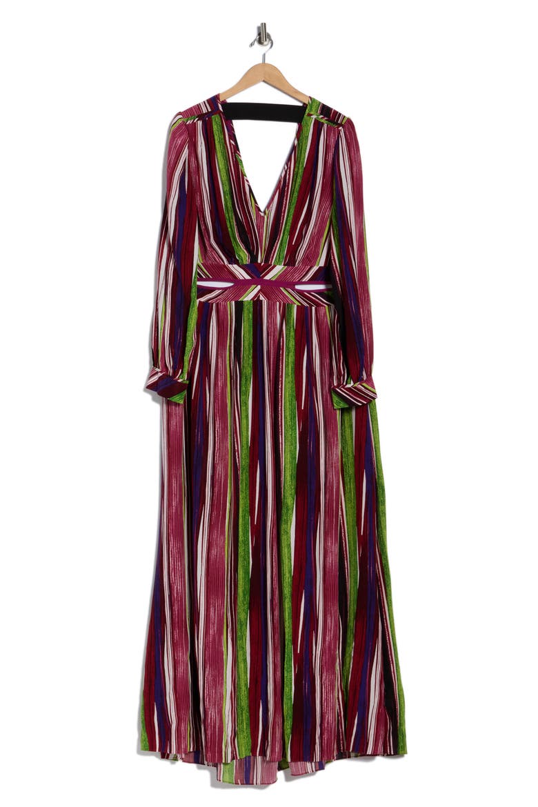 Jenifer Long Sleeve Maxi Dress, Alternate, color, REEDS PINK