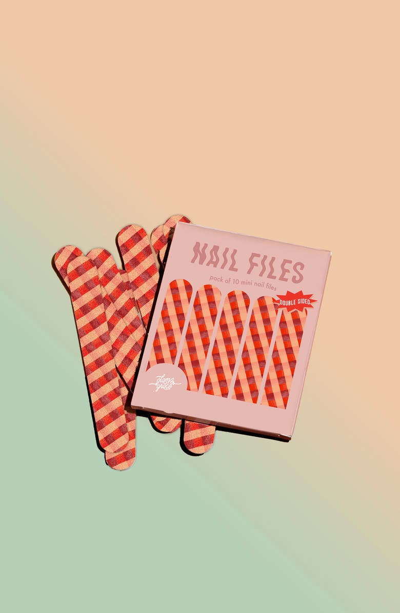 Glam & Grace Patterned Mini Nail File 10-Piece Set, Alternate, color,