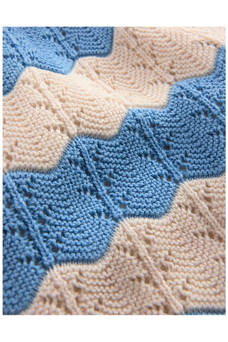 Kids' Pointelle Knit Shorts, Alternate, color, WAVE BLUE/ ECRU MARL