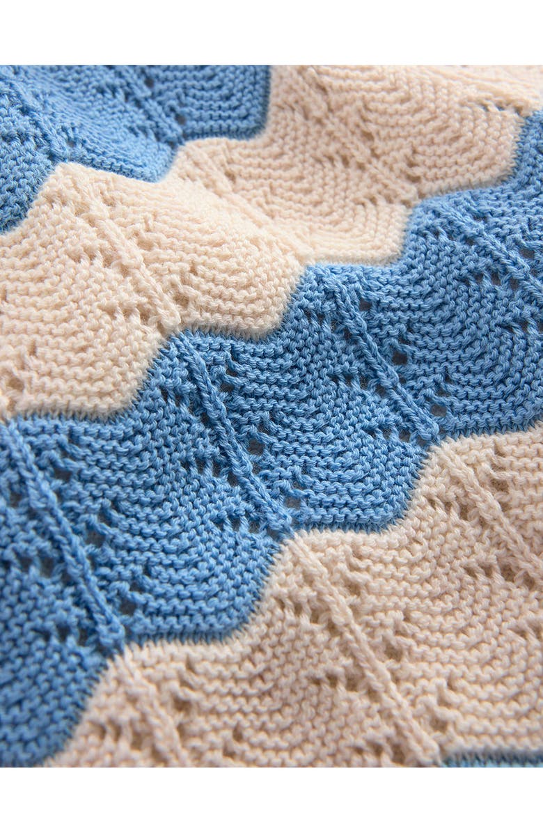 Mini Boden Kids' Pointelle Knit Shorts, Alternate, color, Wave Blue/ Ecru Marl
