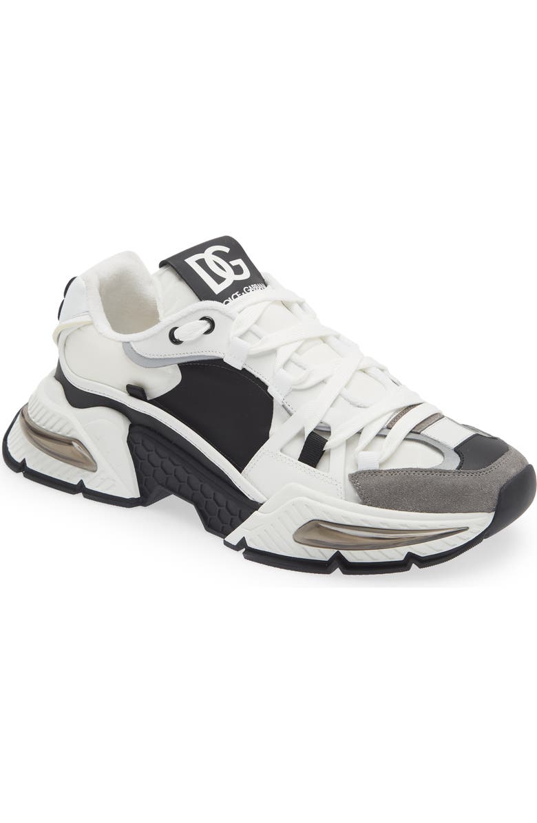 Dolce&Gabbana Airmaster Low Top Sneaker, Main, color, White/ Black