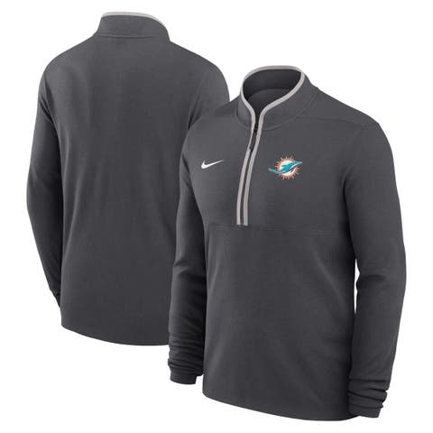 Men
s Nike Anthracite Miami Dolphins Lightweight Victory Dri-FIT Half-Zip Pullover