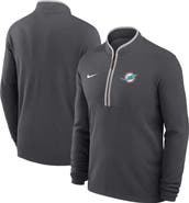Nike Men's Nike Anthracite Miami Dolphins Lightweight Victory Dri-FIT Half-Zip Pullover
