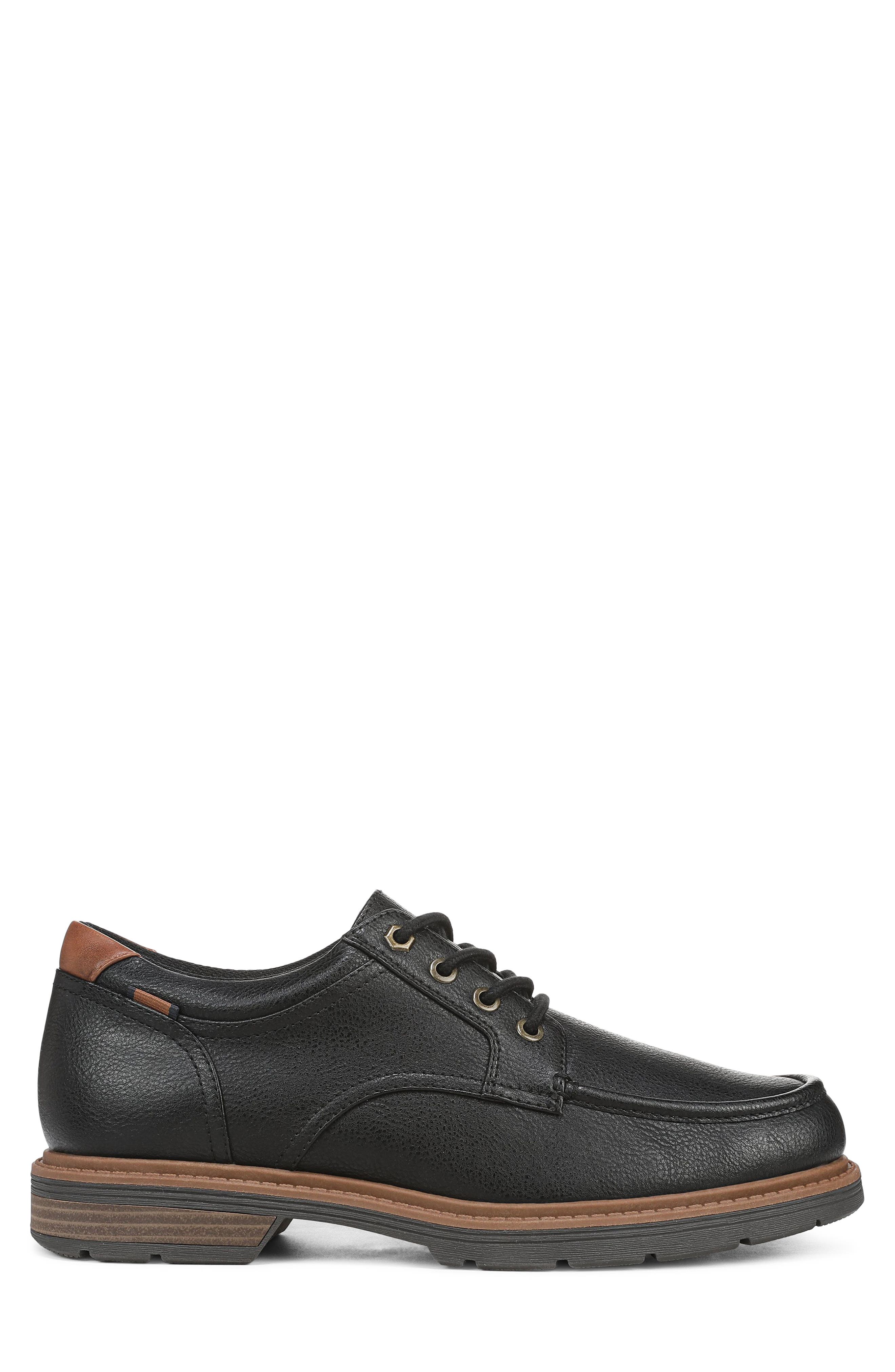 Ashton Faux Leather Oxford, Alternate, color, BLACK