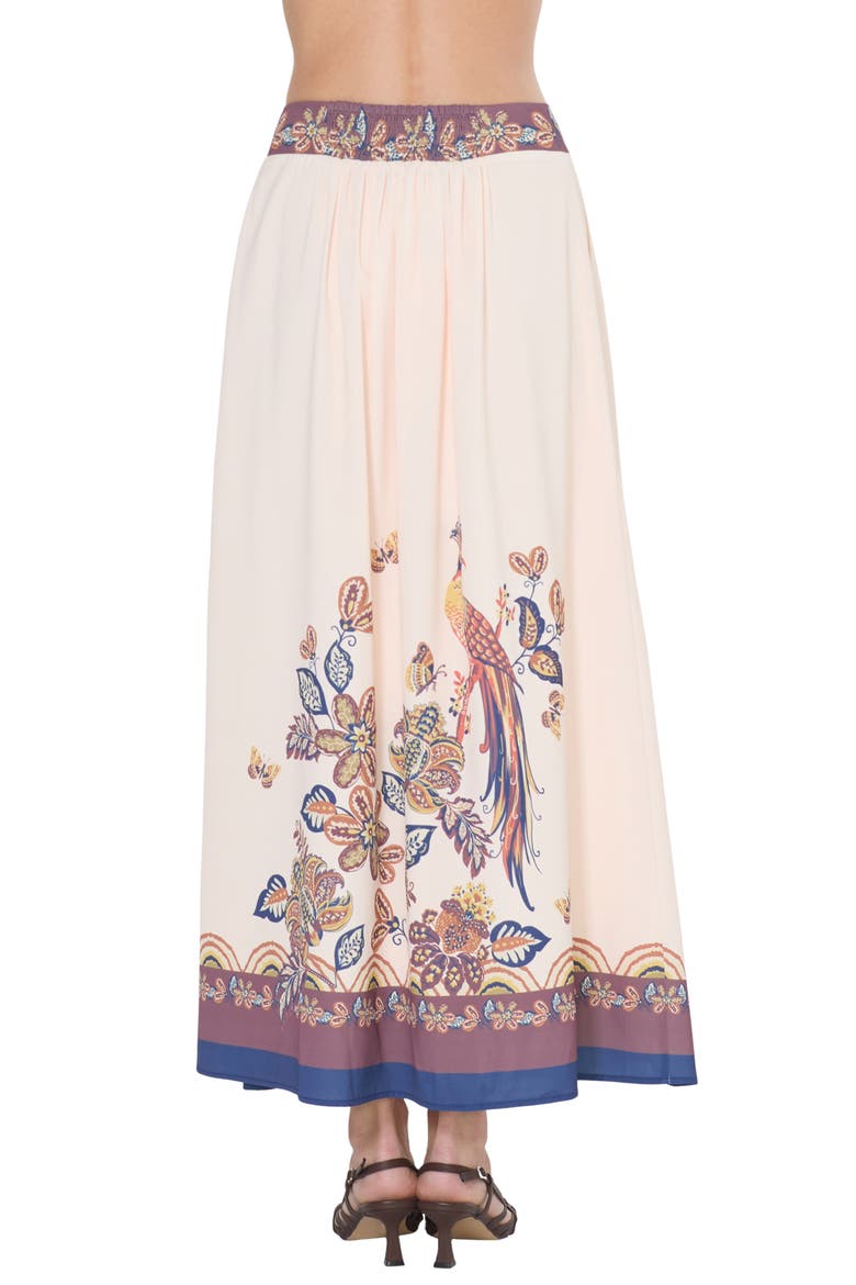 Eisley Button Front Midi Skirt, Alternate, color, TAUPE MULTI