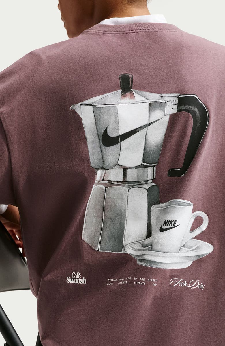 Jordan Café Swoosh Oversize Cotton Graphic T-Shirt, Alternate, color, Tattoo/ Sail/ Sail