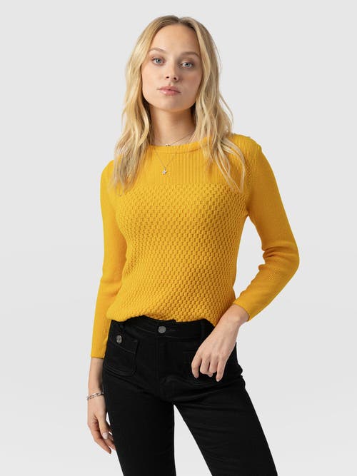 Shop Saint + Sofia Honeycomb Rib Sweater