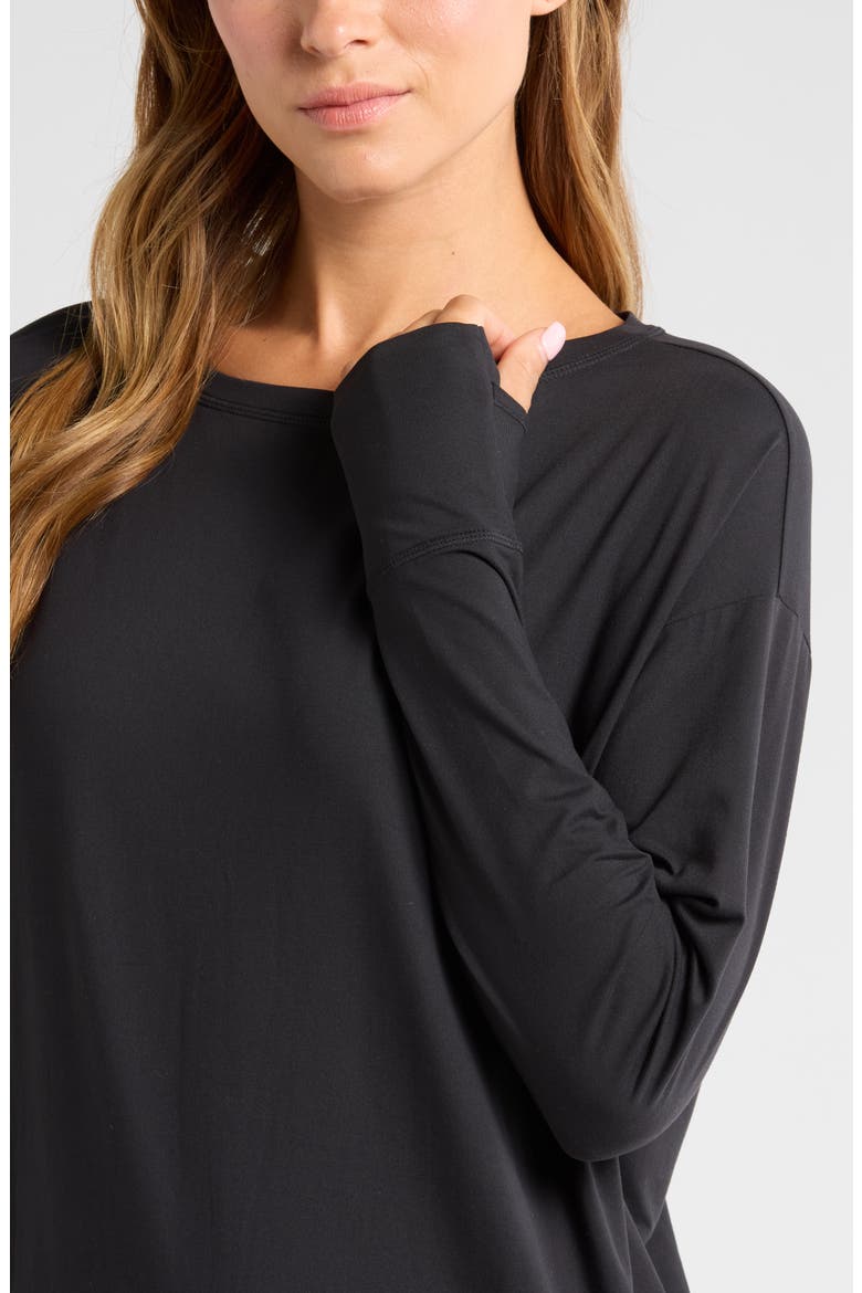 Equilibrium Cocoon Long Sleeve T-Shirt, Alternate, color, BLACK