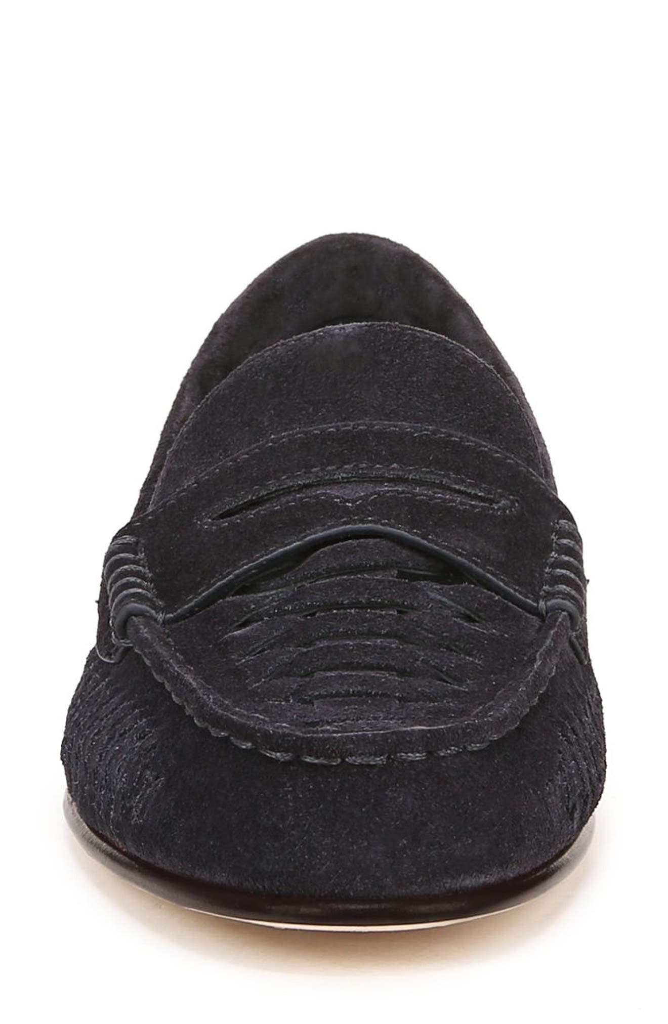 Veronica Beard Woven Penny Loafer, Alternate, color, Indigo Blue