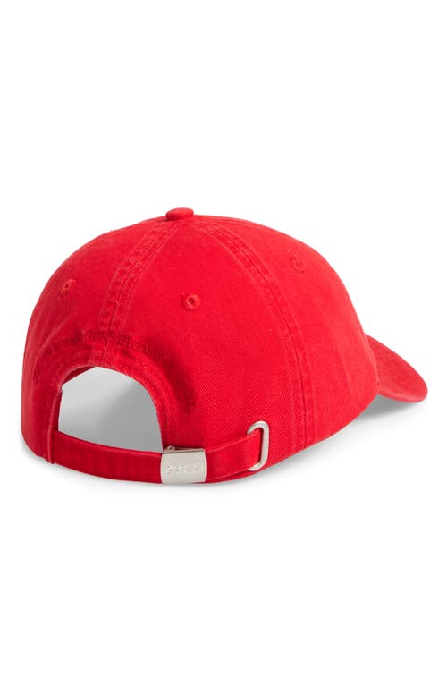 Ganni Washed Cotton Canvas Embroidered Cap