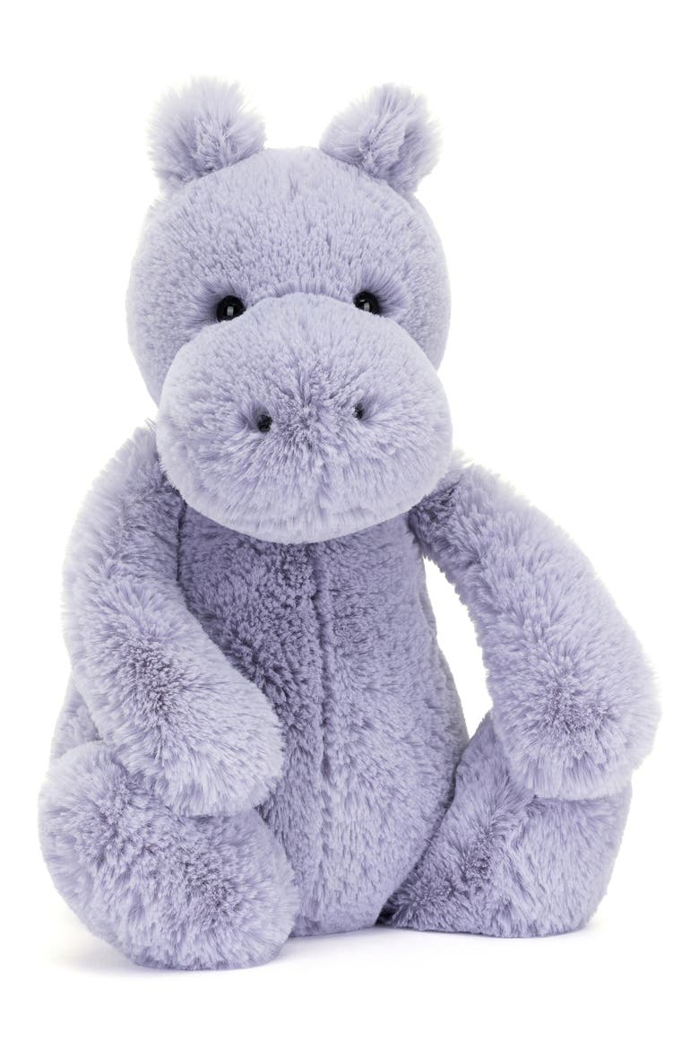 Bashful Hippo Stuffed Animal, Main, color, PURPLE
