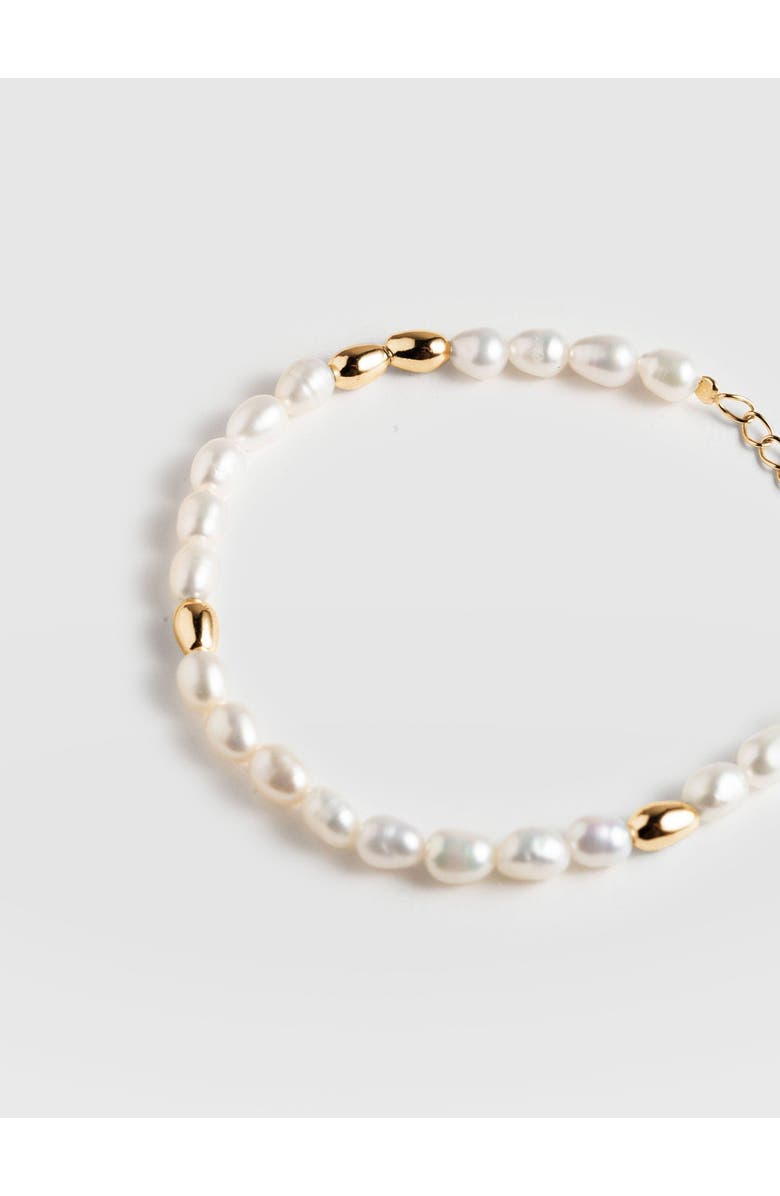 Saint + Sofia Jacqueline Pearl Bracelet, Alternate, color, Gold
