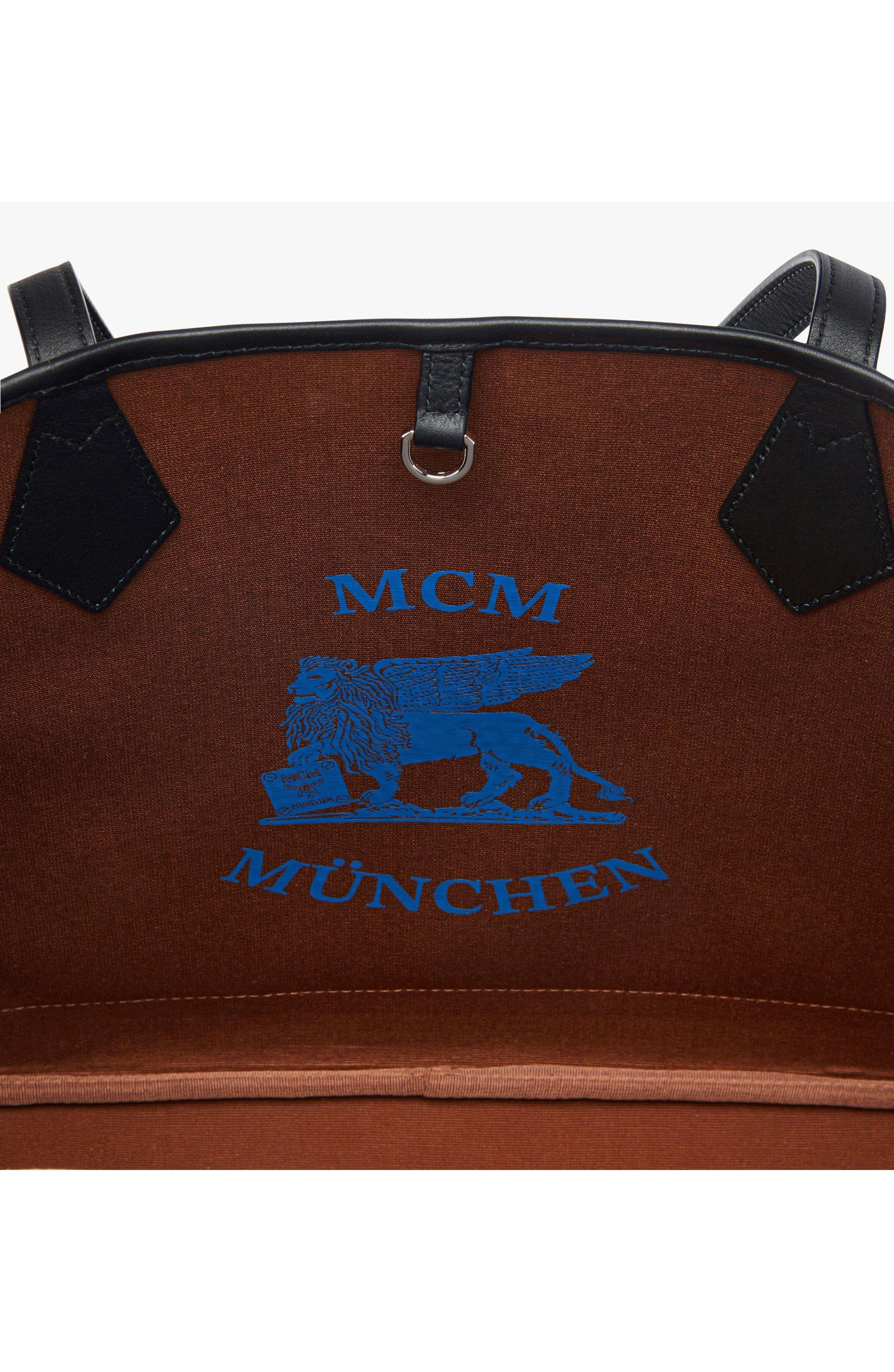 MCM New Medium Liz Shopper in Visetos, Alternate, color, Black