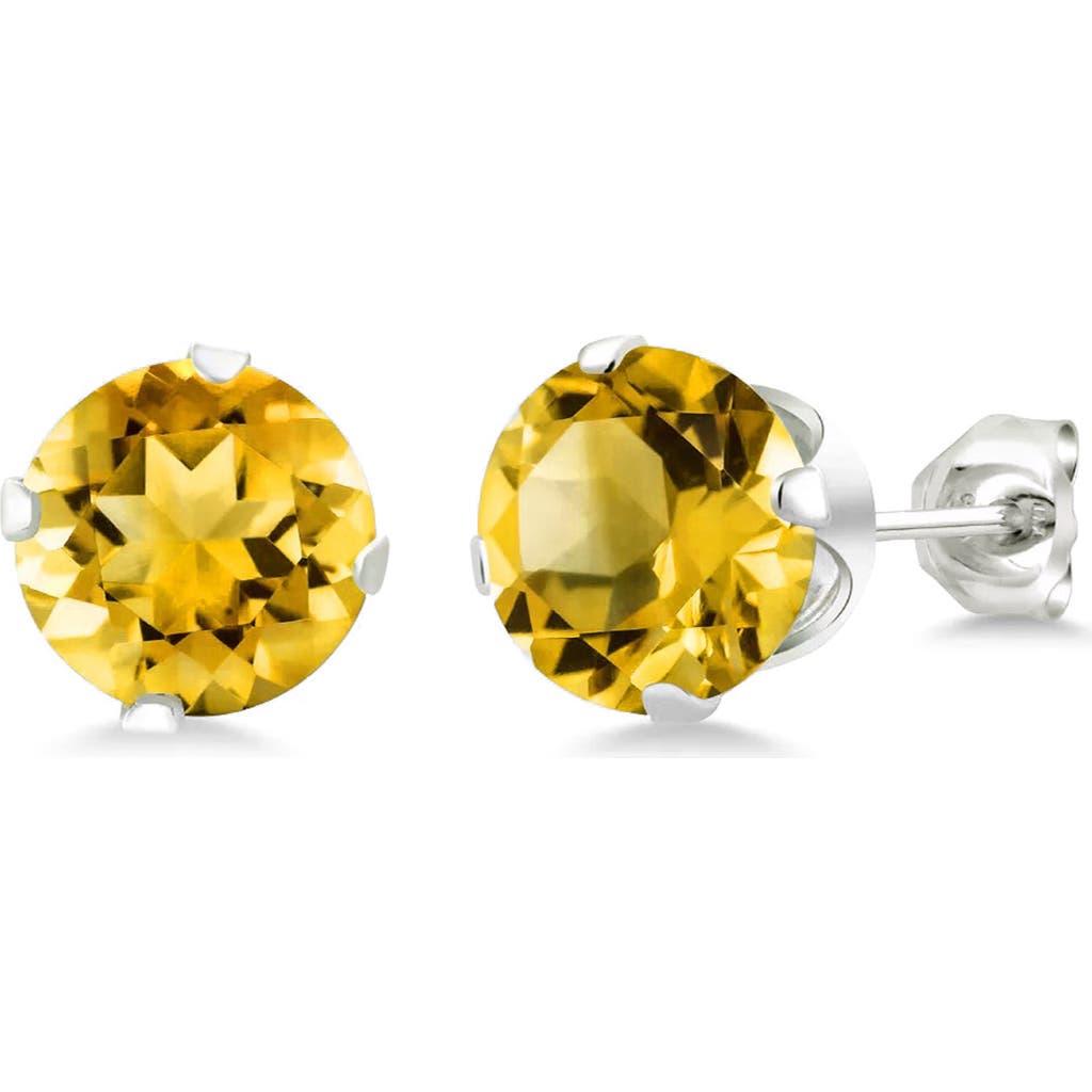 A & M A&m Round Cubic Zirconia Birthstone Stud Earrings In Topaz