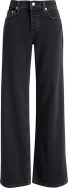 Re/Done Mid Rise Wide Leg Jeans