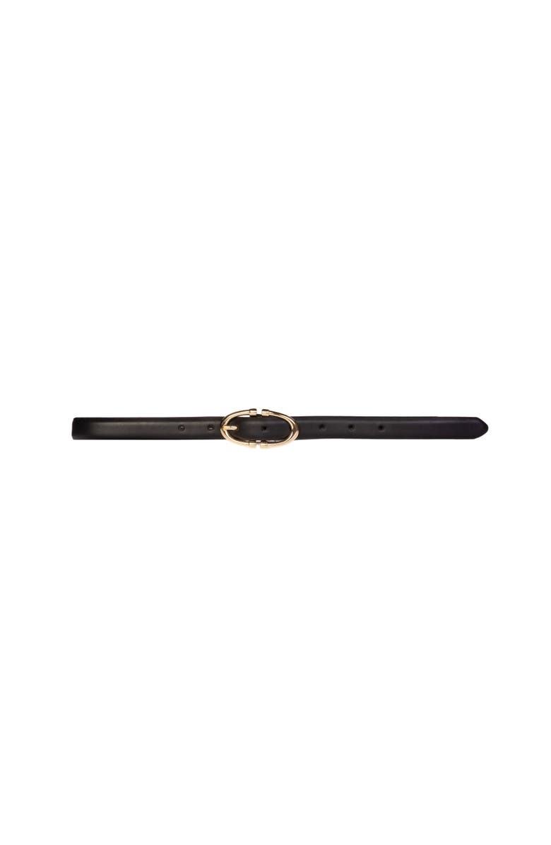 BLACK SUEDE STUDIO Halo Belt, Main, color, Black Leather / Gold