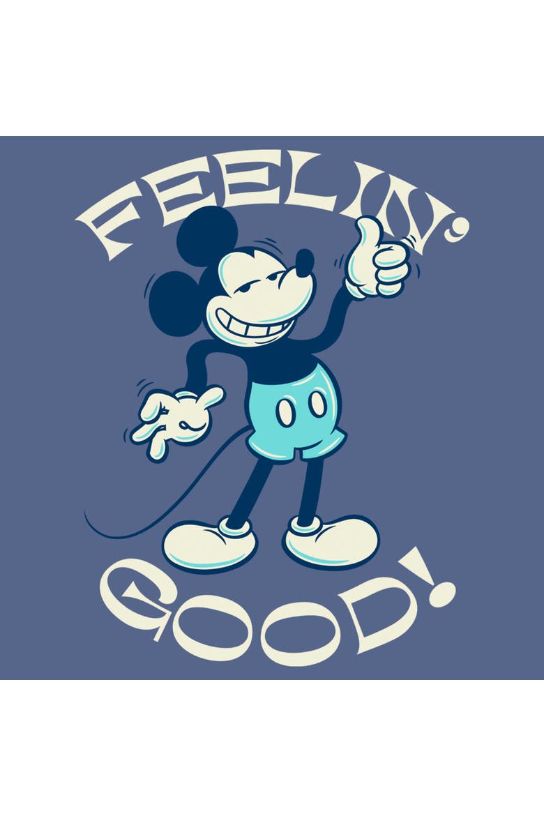 Men's Mickey & Friends Retro Feelin' Good  Graphic T-Shirt, Alternate, color, Blue Jean