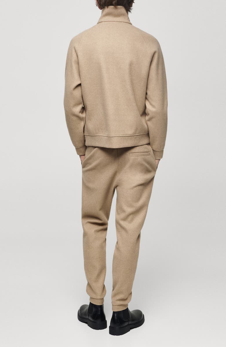 MANGO Regular Fit Sweater Jacket, Alternate, color, Beige