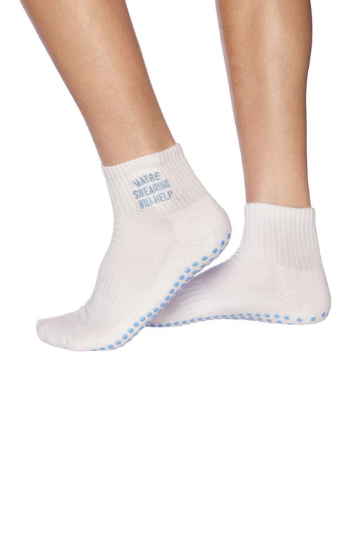 Souls. Swearing Ankle Grip Sock In White