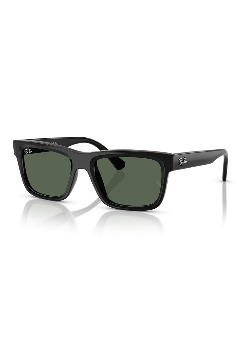 Kids' 49mm Rectangular Sunglasses, Alternate, color, BLACK