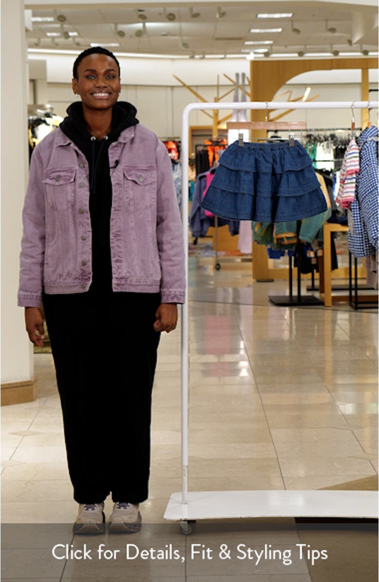 Kids' Tiered Denim Skirt, sales video thumbnail