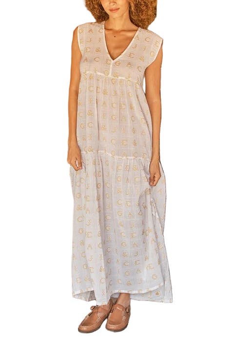Jules V-neck Belted Tiered Maxi Dress