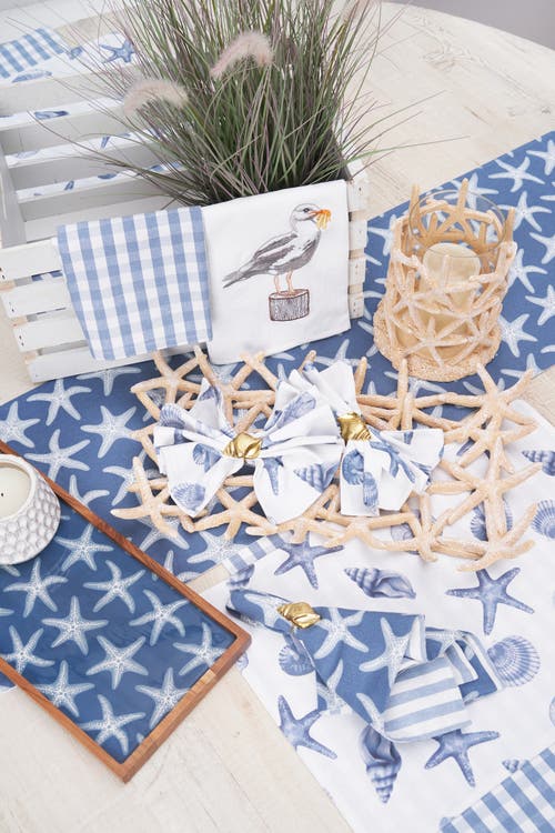 C & F Home C&f Home Seagull & French Fry Kitchen And Bathroom Embroidered Hand Towel In Gray