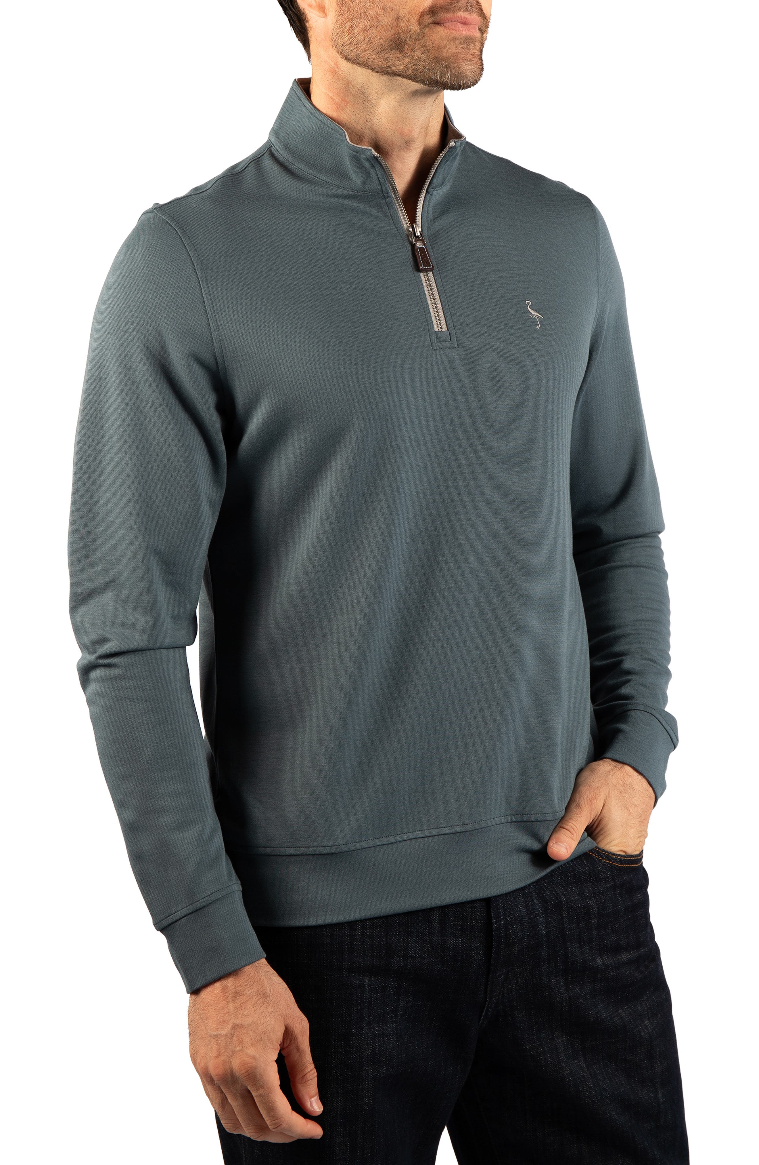 TailorByrd Stonewashed Quarter Zip Pullover (Men) | Nordstromrack