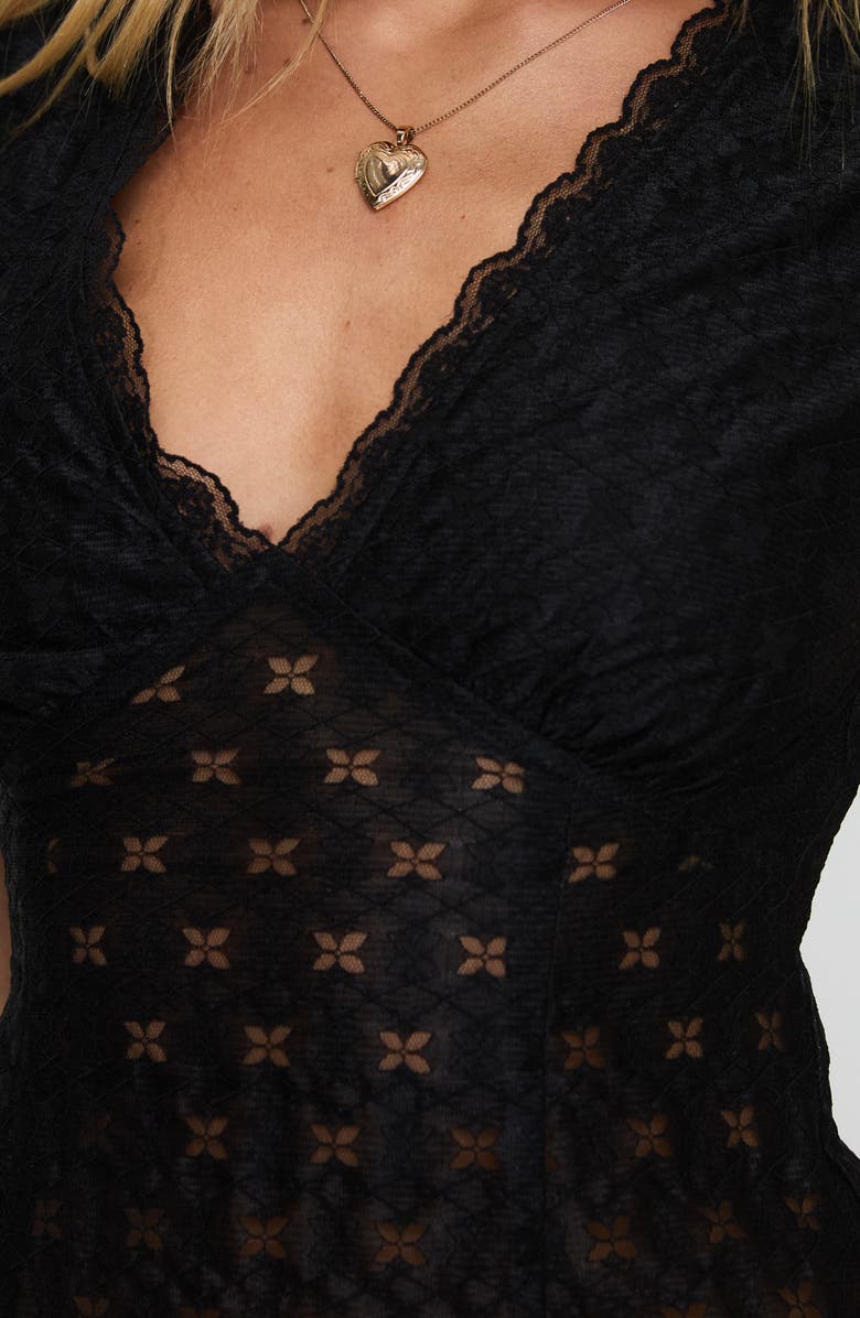 Princess Polly Gimmie Lace Tie Back Sleeveless Top, Alternate, color, Black