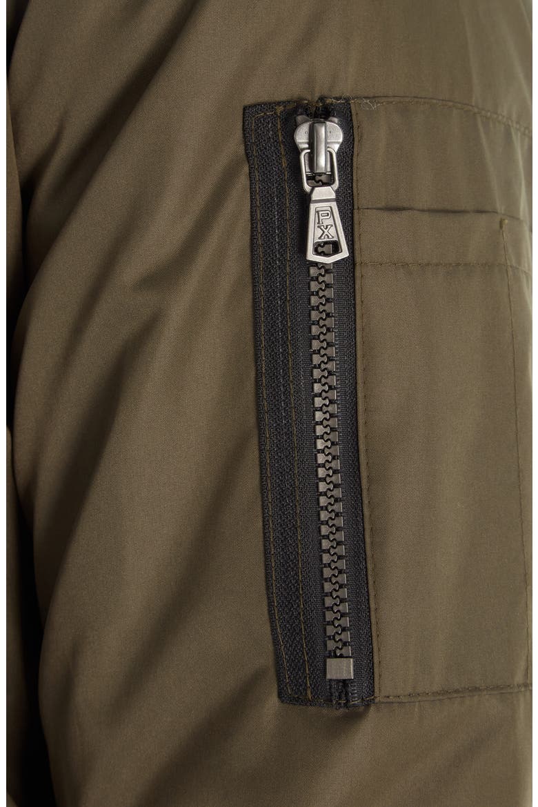 Zip Up Bomber Jacket, Alternate, color, OLIVE