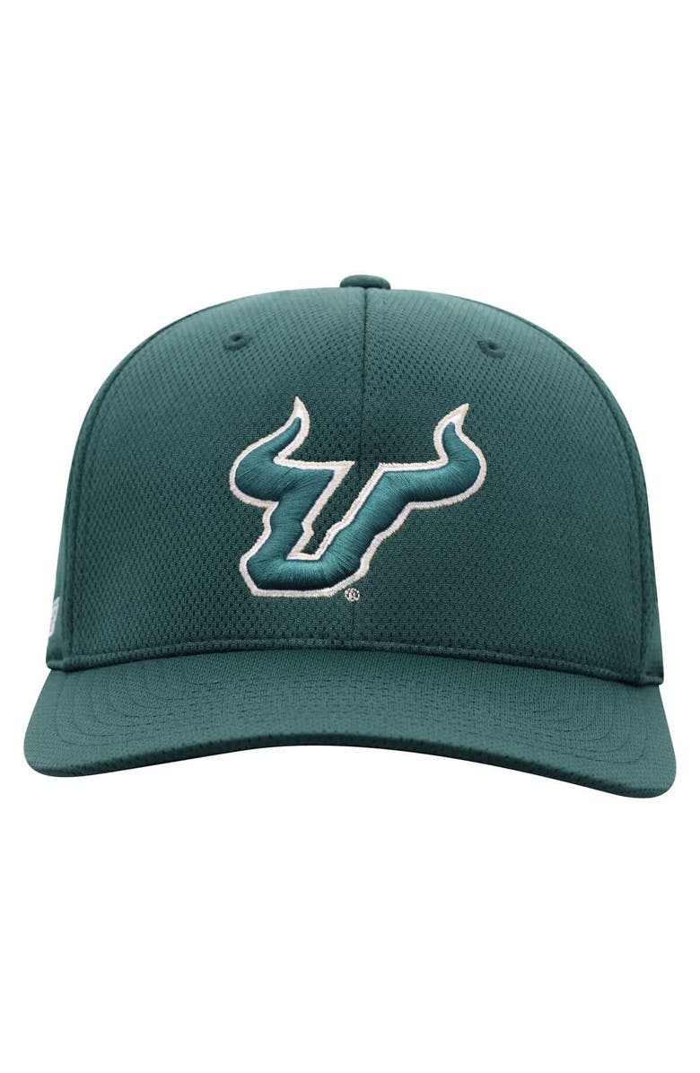TOP OF THE WORLD Men's Top of the World Green South Florida Bulls Reflex Flex Hat, Main, color, Green