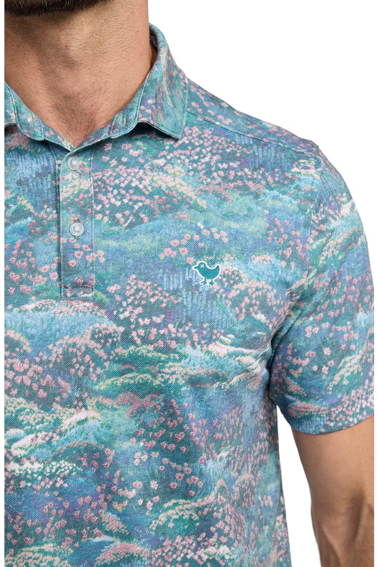 Floral Piqué Performance Golf Polo, Alternate, color, ALEXANDRITE