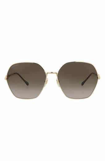 Gucci 62mm Geometric Sunglasses