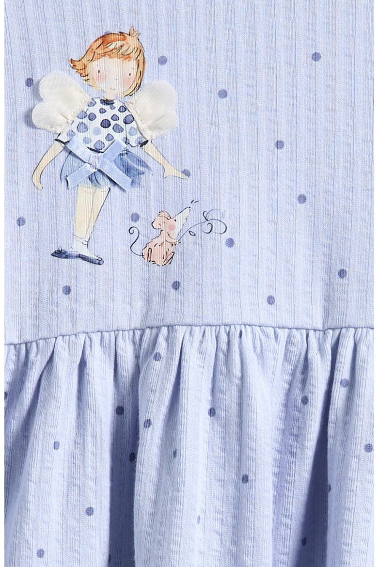 Kids' Fairy Print Bib Jersey Dress, Alternate, color, BLUE