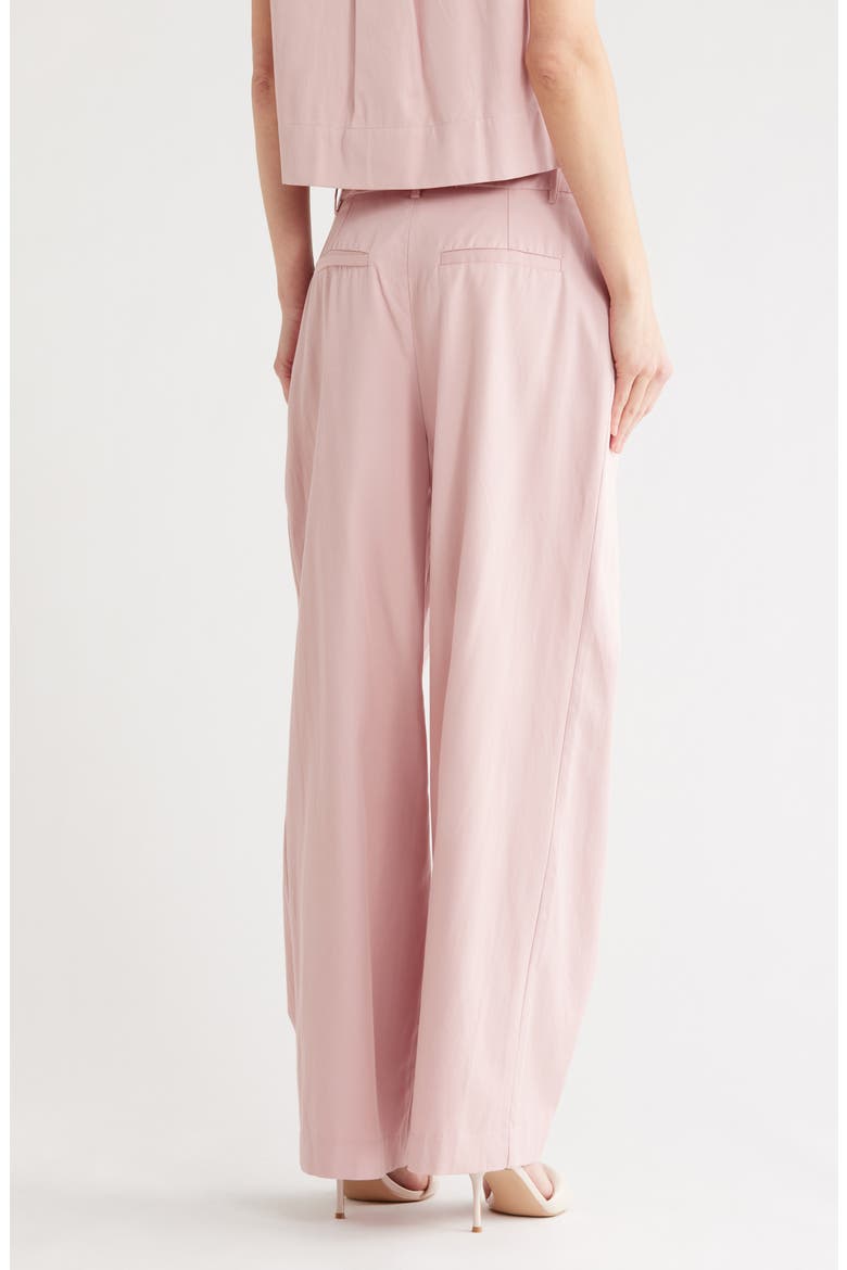 Twill Wide Leg Pants, Alternate, color, MAUVE PINK