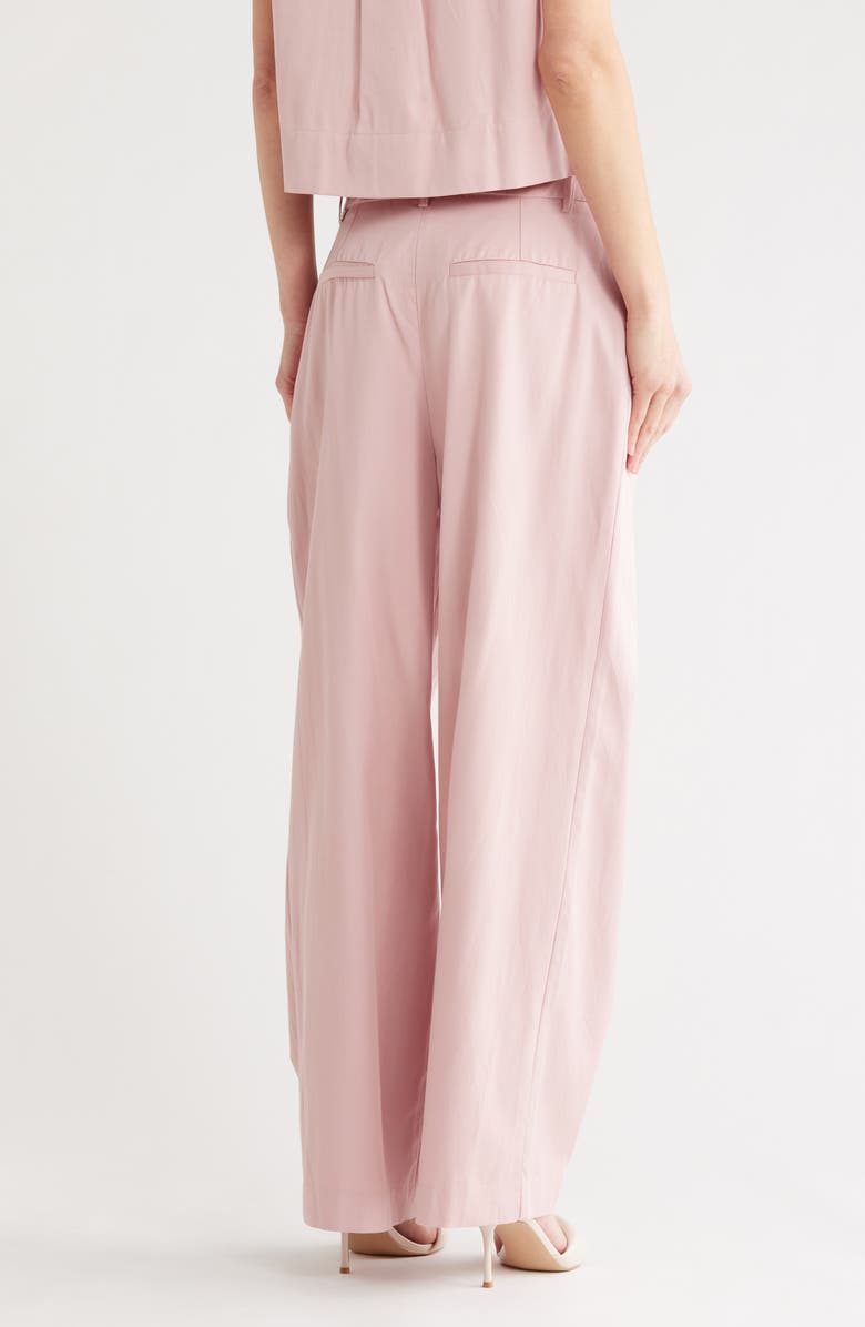 French Connection Twill Wide Leg Pants, Alternate, color, Mauve Pink