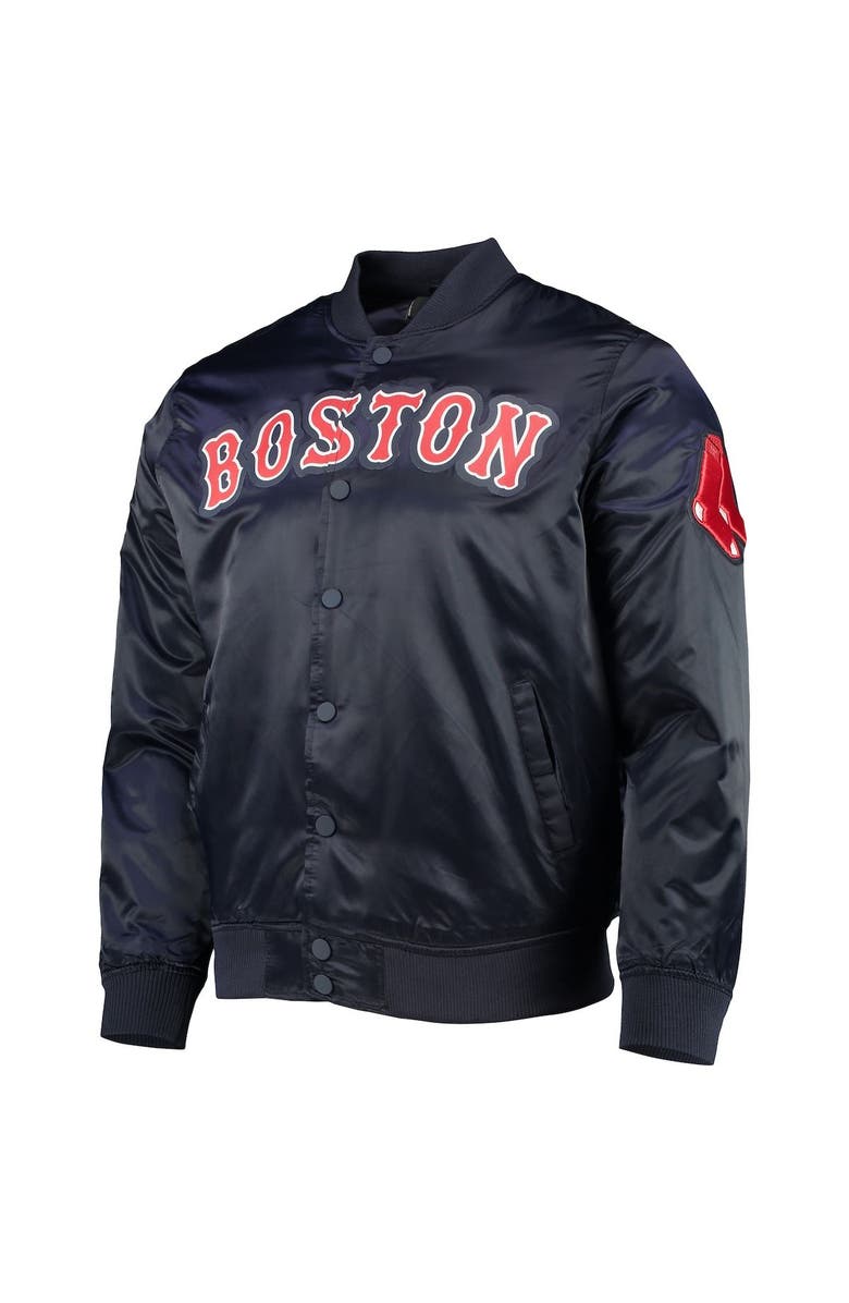 PRO STANDARD Men's Pro Standard Navy Boston Red Sox Wordmark Satin Full-Snap Jacket, Alternate, color, Navy