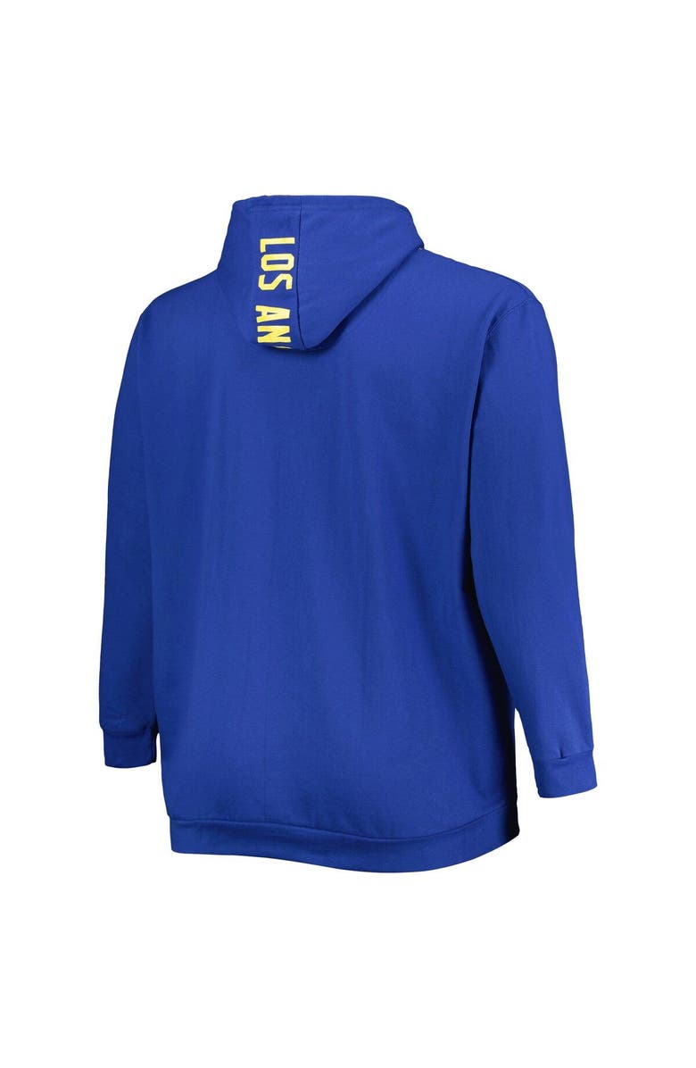 PROFILE Men's Royal Los Angeles Rams Big & Tall Logo Pullover Hoodie, Alternate, color, 