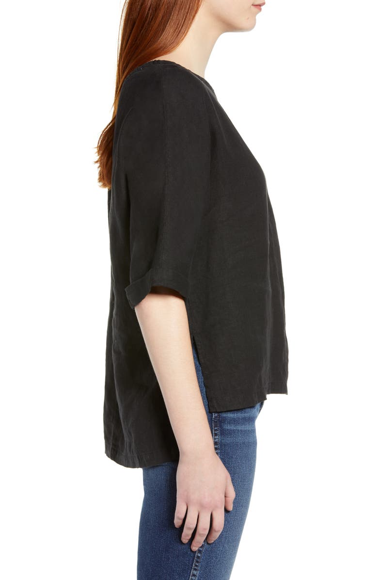 Caslon<sup>®</sup> V-Back Linen Top, Alternate, color, 