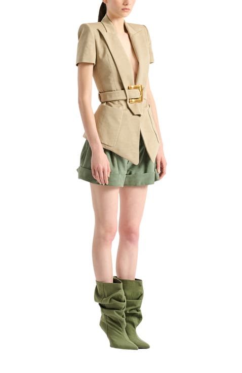 Belted gabardine Anthem jacket