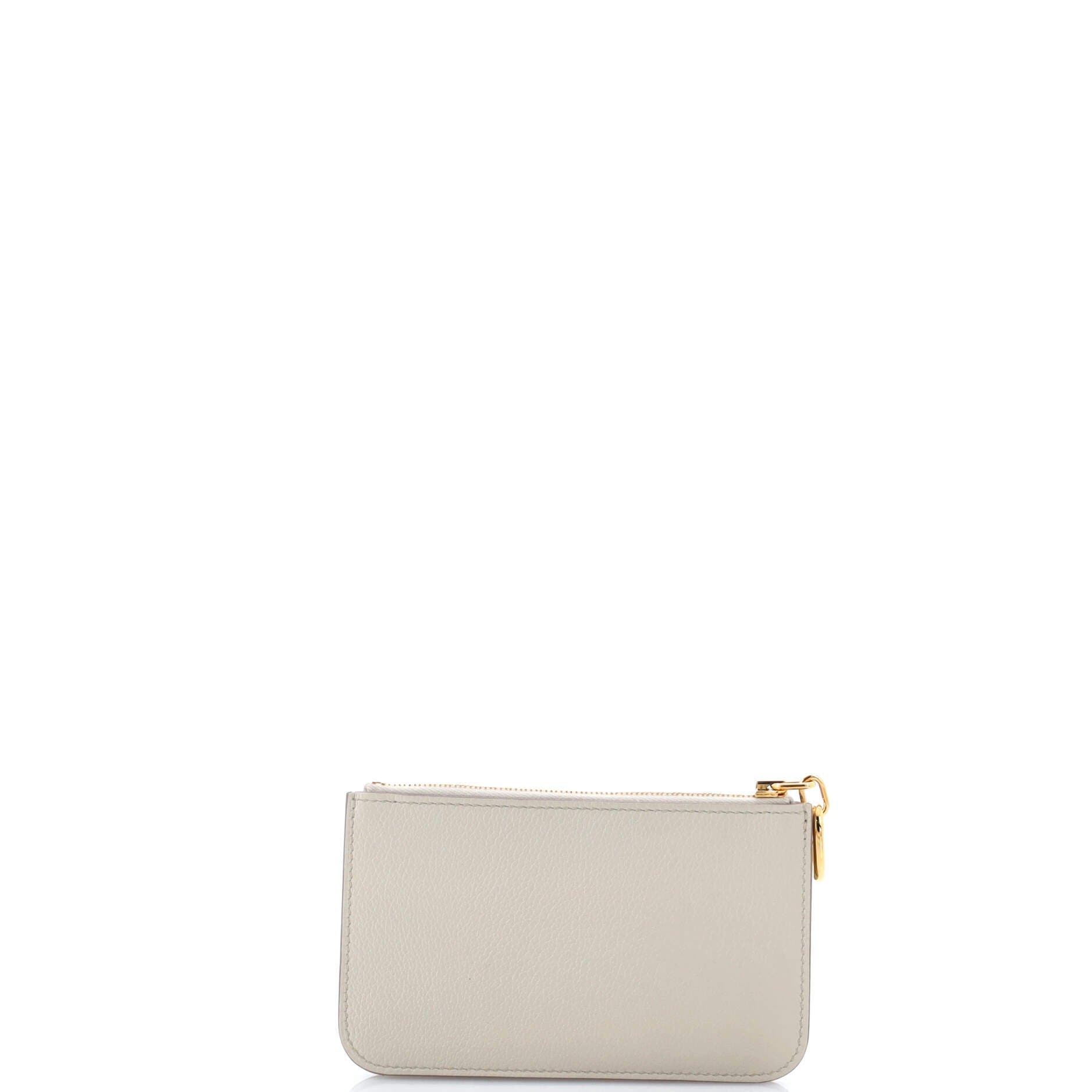 Pre-Owned Hermes Zipengo Chaine d'Ancre Zip Card Holder Leather, Alternate, color, Beton