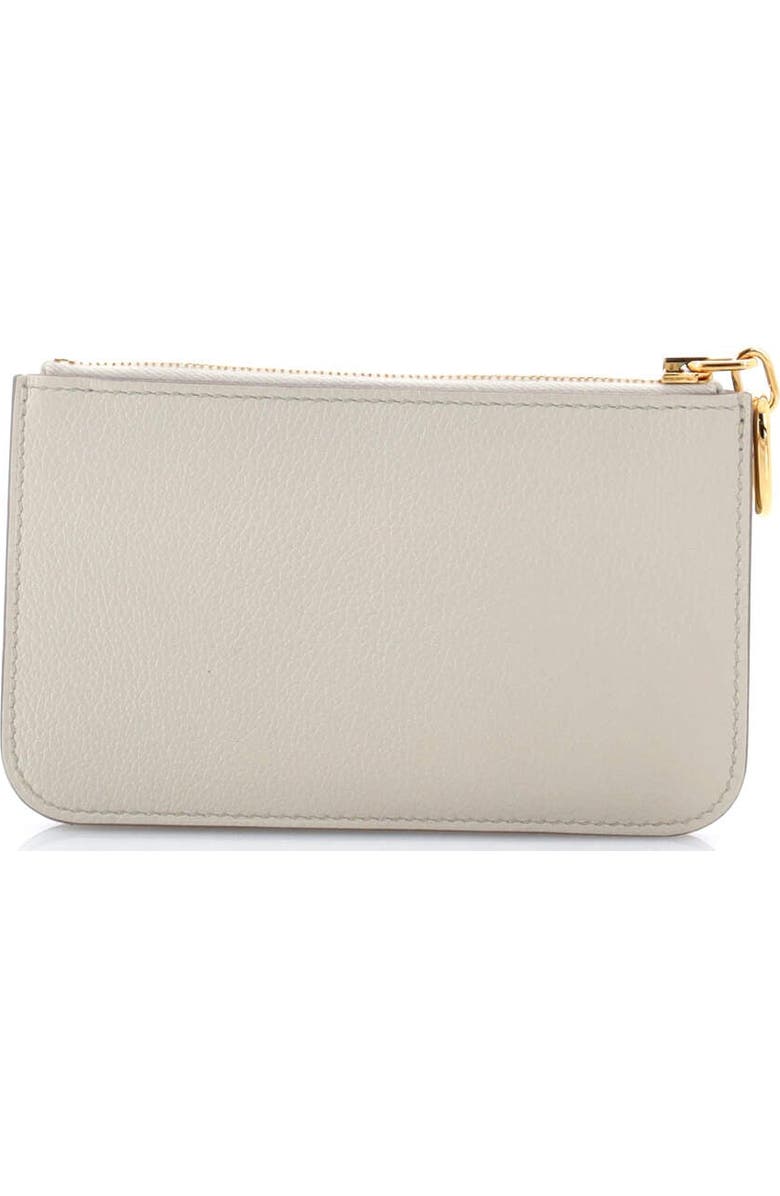 Pre-Owned Hermes Zipengo Chaine d'Ancre Zip Card Holder Leather, Alternate, color, Beton