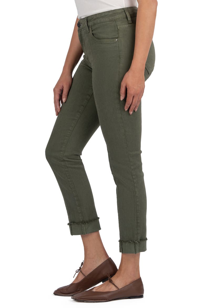 Amy Fray Hem Cuff Skinny Jeans, Alternate, color, TREE