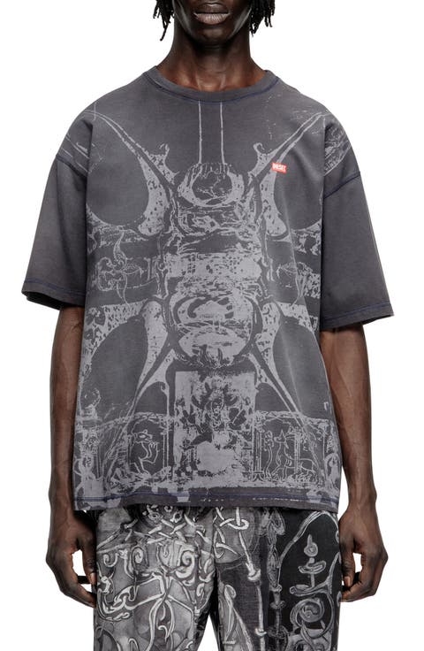 T-Boxt-T13 Bleach Print T-Shirt