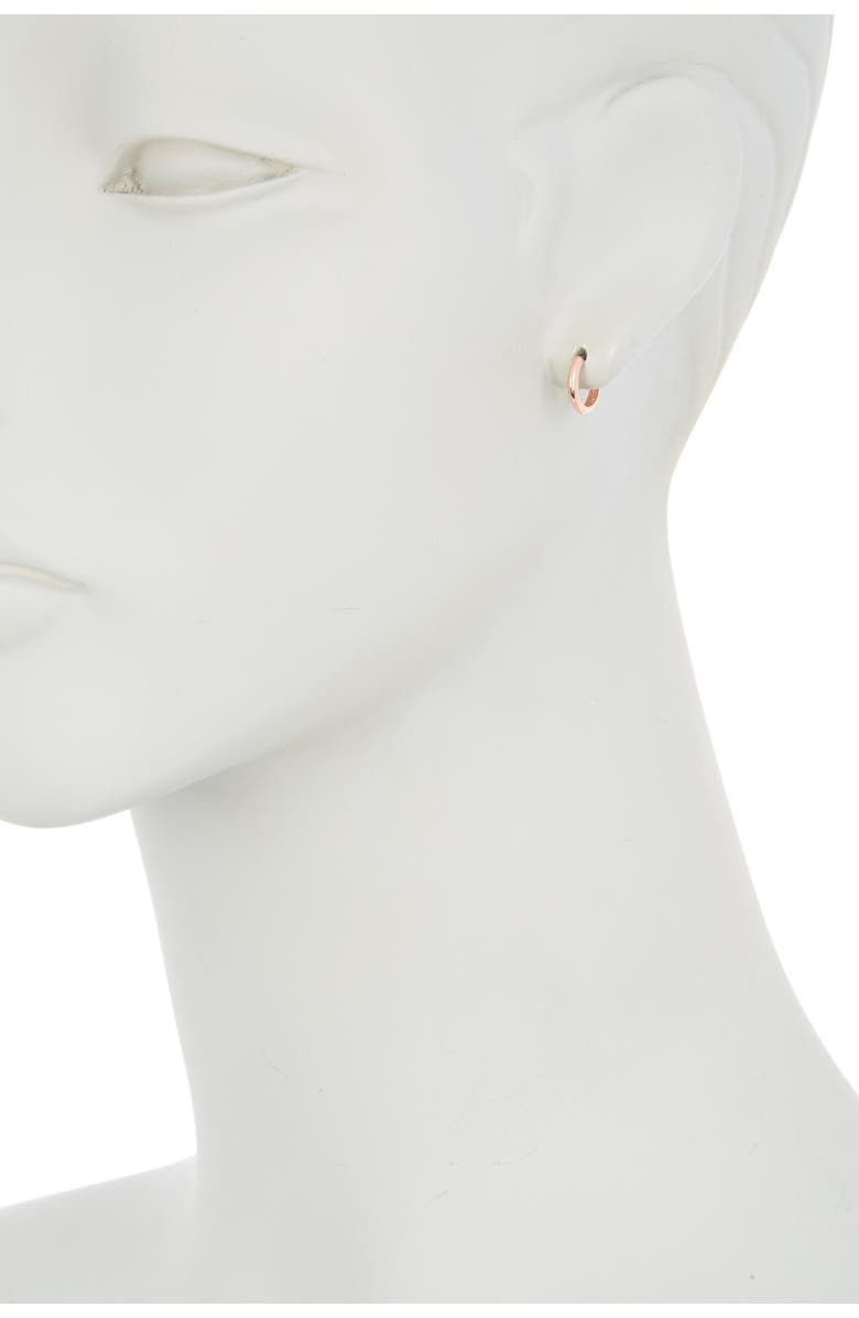 CANDELA JEWELRY 14K Rose Gold 11mm Huggie Hoop Earrings, Alternate, color,