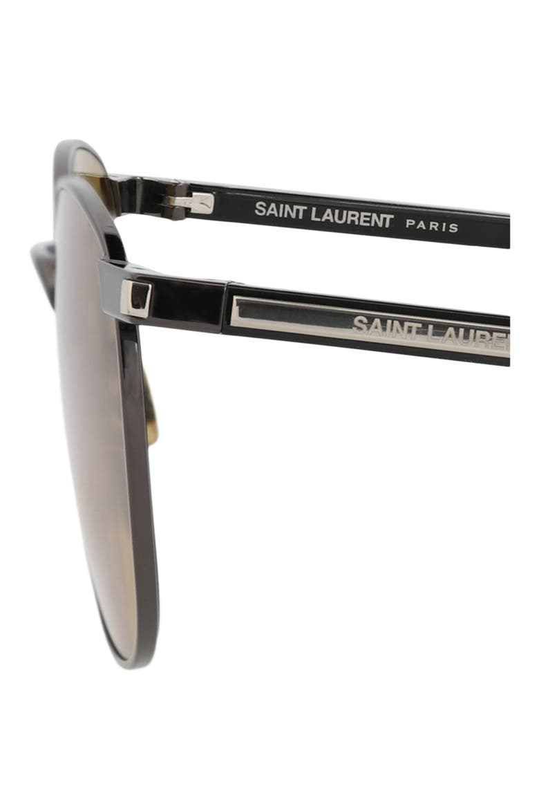 SL 747 Round Sunglasses, Alternate, color, RUTHENIUM CRYSTAL BROWN